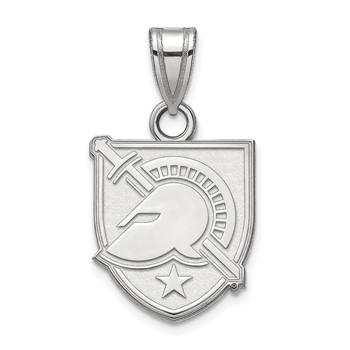 Sterling Silver Rhodium-plated LogoArt U.S. Military Academy Letter A Small Pendant