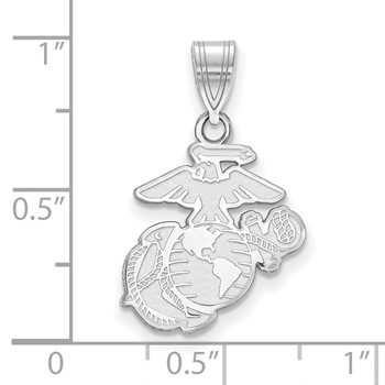 14kw Medium U.S. Marine Corps Pendant — alternate view