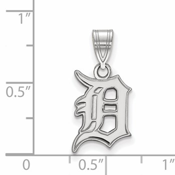 10k White Gold Major League Baseball LogoArt Detroit Tigers Letter D Medium Pendant — alternate view