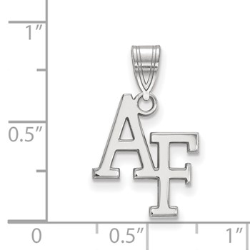 14k White Gold LogoArt United States Air Force Academy A-F Medium Pendant — alternate view