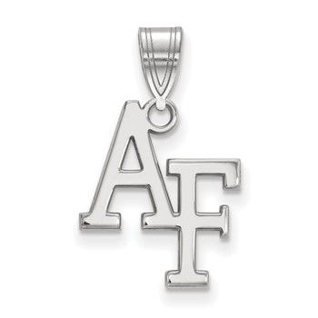14k White Gold LogoArt United States Air Force Academy A-F Medium Pendant