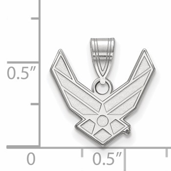 Sterling Silver Rhodium-plated LogoArt U.S. Air Force Medium Pendant — alternate view