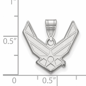 Sterling Silver Rhodium-plated LogoArt U.S. Air Force Large Pendant — alternate view