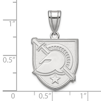 Sterling Silver Rhodium-plated LogoArt U.S. Military Academy Letter A Large Pendant — alternate view
