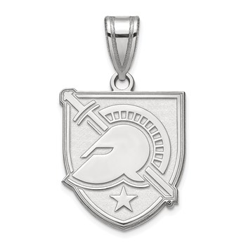 Sterling Silver Rhodium-plated LogoArt U.S. Military Academy Letter A Large Pendant