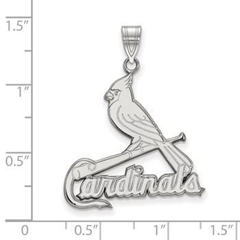 SS/Rh-p Major League Baseball LogoArt St. Louis Cardinals Extra Large Pendant — alternate view