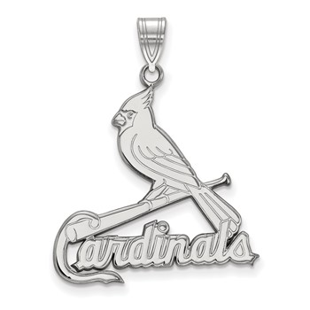 SS/Rh-p Major League Baseball LogoArt St. Louis Cardinals Extra Large Pendant
