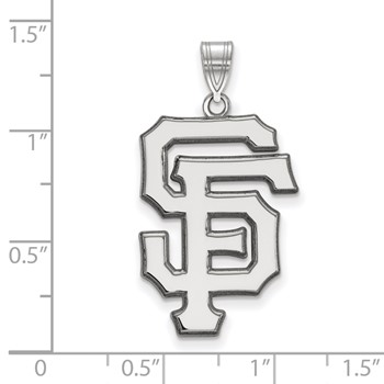 10k White Gold Major League Baseball LogoArt San Francisco Giants S-F Ex-Large Pendant — alternate view