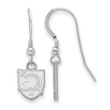 Sterling Silver Rhodium-plated LogoArt U.S. Military Academy Letter A Extra Small Dangle Wire Earrings