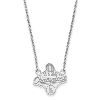 SS 2025 World Series Champions Los Angeles Dodgers Small Pendant w/ Neckla — alternate view