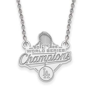 SS 2025 World Series Champions Los Angeles Dodgers Small Pendant w/ Neckla