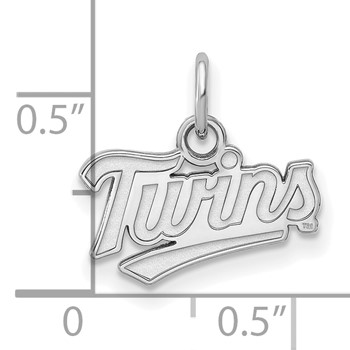 10k White Gold Major League Baseball LogoArt Minnesota Twins T-C Extra Small Pendant — alternate view