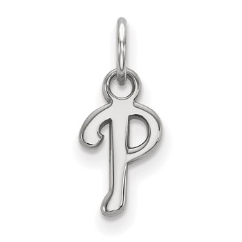 10k White Gold Major League Baseball LogoArt Philadelphia Phillies Letter P Extra Small Pendant