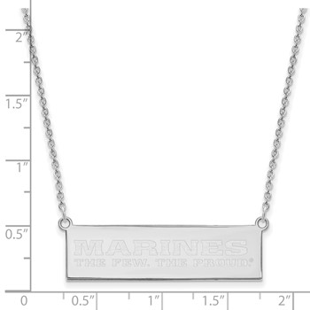 10kw U.S. Marine Corps The Few. The Proud. Bar Necklace — alternate view