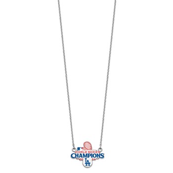 SS 2024 World Series Champions LA Dodgers Large Pendant w/ Necklace — alternate view