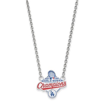 SS 2025 World Series Champions Los Angeles Dodgers Large Pendant w/ Neckla — alternate view