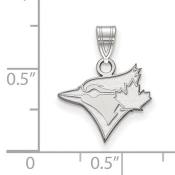 14k White Gold Major League Baseball LogoArt Toronto Blue Jays Bird Small Pendant — alternate view