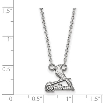 SS/Rh-p Major League Baseball LogoArt St. Louis Cardinals Pendant Necklace — alternate view