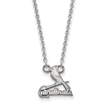 SS/Rh-p Major League Baseball LogoArt St. Louis Cardinals Pendant Necklace