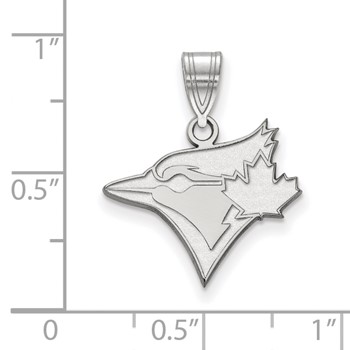 14k White Gold Major League Baseball LogoArt Toronto Blue Jays Bird Medium Pendant — alternate view
