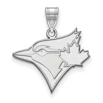 14k White Gold Major League Baseball LogoArt Toronto Blue Jays Bird Large Pendant