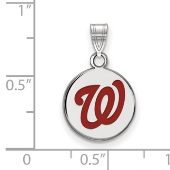 SS/Rh-p Major League Baseball LogoArt Washington Nationals Enamel Pendant — alternate view
