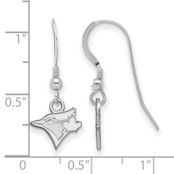 SS/Rh-p Major League Baseball LogoArt Toronto Blue Jays Dangle Earrings — alternate view