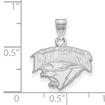 14k White Gold LogoArt United States Air Force Academy Falcons Small Pendant — alternate view