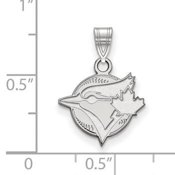 10k White Gold Major League Baseball LogoArt Toronto Blue Jays Bird and Leaf Pendant — alternate view