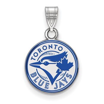 SS/Rh-p Major League Baseball LogoArt Toronto Blue Jays Enamel Disc Pendant