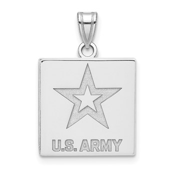 Sterling Silver Small United States Army Logo Pendant