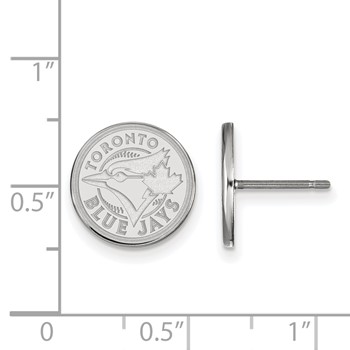 SS/Rh-p Major League Baseball LogoArt Toronto Blue Jays Extra Small Post Earrings — alternate view