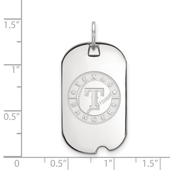 SS/Rh-p Major League Baseball LogoArt Texas Rangers Small Dog Tag — alternate view