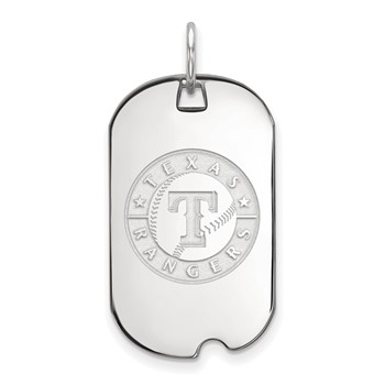 SS/Rh-p Major League Baseball LogoArt Texas Rangers Small Dog Tag