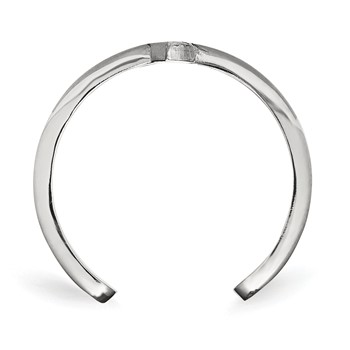 Sterling Silver Rhodium-plated MLB LogoArt St. Louis Cardinals Bird and Bat Toe Ring — alternate view