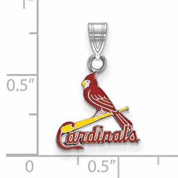 SS/Rh-p Major League Baseball LogoArt St. Louis Cardinals Enamel Pendant — alternate view