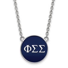 Sterling Silver LogoArt Phi Sigma Sigma Small Hook and Clasp