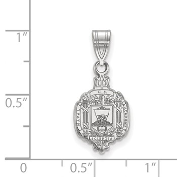Sterling Silver Rhodium-plated LogoArt US Naval Academy Medium Crest Pendant — alternate view