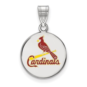 SS/Rh-p Major League Baseball LogoArt St. Louis Cardinals Enamel Pendant