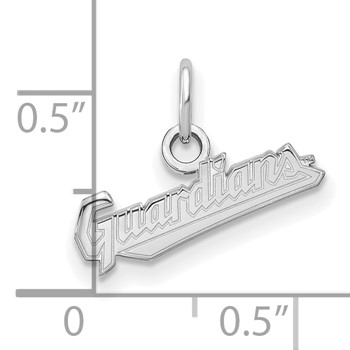 10k White Gold Major League Baseball LogoArt Cleveland Guardians Extra Small Pendant — alternate view