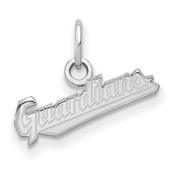 10k White Gold Major League Baseball LogoArt Cleveland Guardians Extra Small Pendant