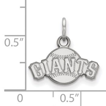 Sterling Silver Rhodium Plated Major League Baseball LogoArt San Francisco Giants Extra Small Pendant — alternate view