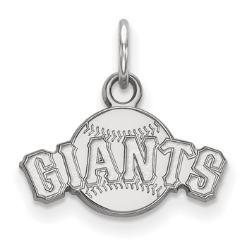 Sterling Silver Rhodium Plated Major League Baseball LogoArt San Francisco Giants Extra Small Pendant