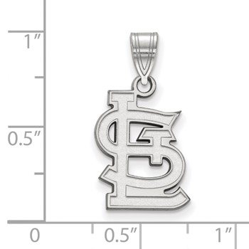 10k White Gold Major League Baseball LogoArt St. Louis Cardinals St. L Medium Pendant — alternate view