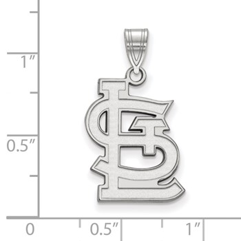 10k White Gold Major League Baseball LogoArt St. Louis Cardinals St. L Large Pendant — alternate view