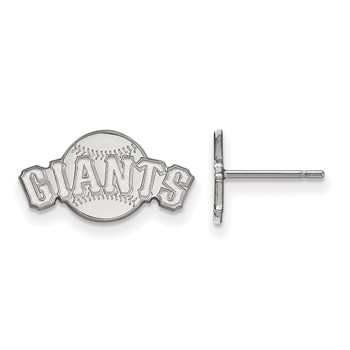 10k White Gold Major League Baseball LogoArt San Francisco Giants Extra Small Post Earrings
