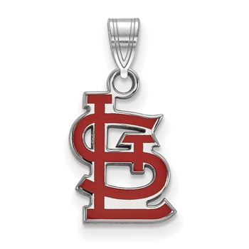 SS/Rh-p Major League Baseball LogoArt St. Louis Cardinals Enamel Pendant