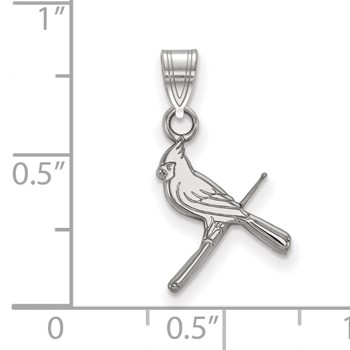 10k White Gold Major League Baseball LogoArt St. Louis Cardinals Bird/Bat Small Pendant — alternate view