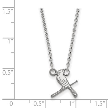 SS/Rh-p Major League Baseball LogoArt St. Louis Cardinals Pendant Necklace — alternate view