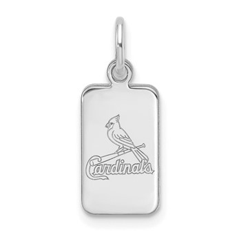 SS/Rh-p Major League Baseball LogoArt St Louis Cardinals Tag Pendant